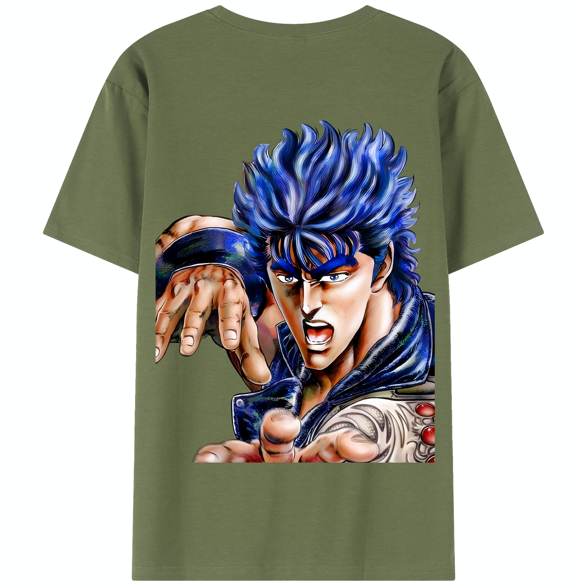 （画像用） 北斗の拳 Fist of the North Star 綿100％半袖Tシャツ（背面プリント）